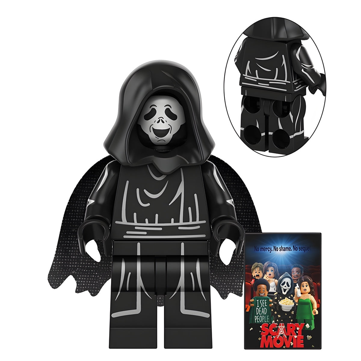 Custom Scream Scary Movie horror minifigure, LEGO-compatible