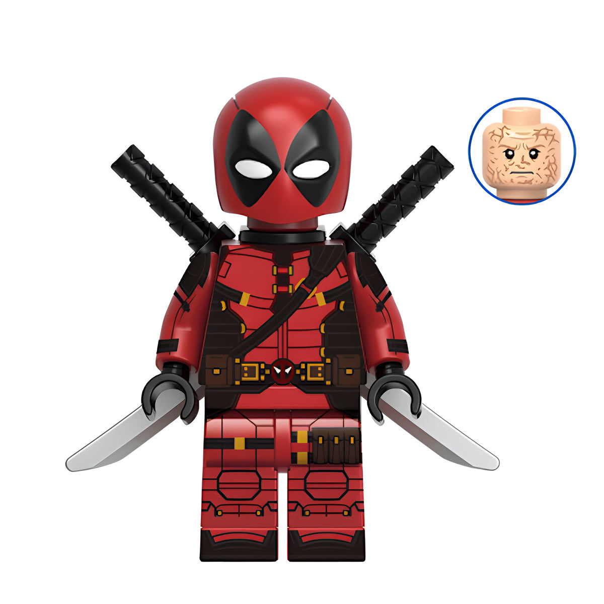 Custom Deadpool minifigure – Marvel, LEGO-compatible