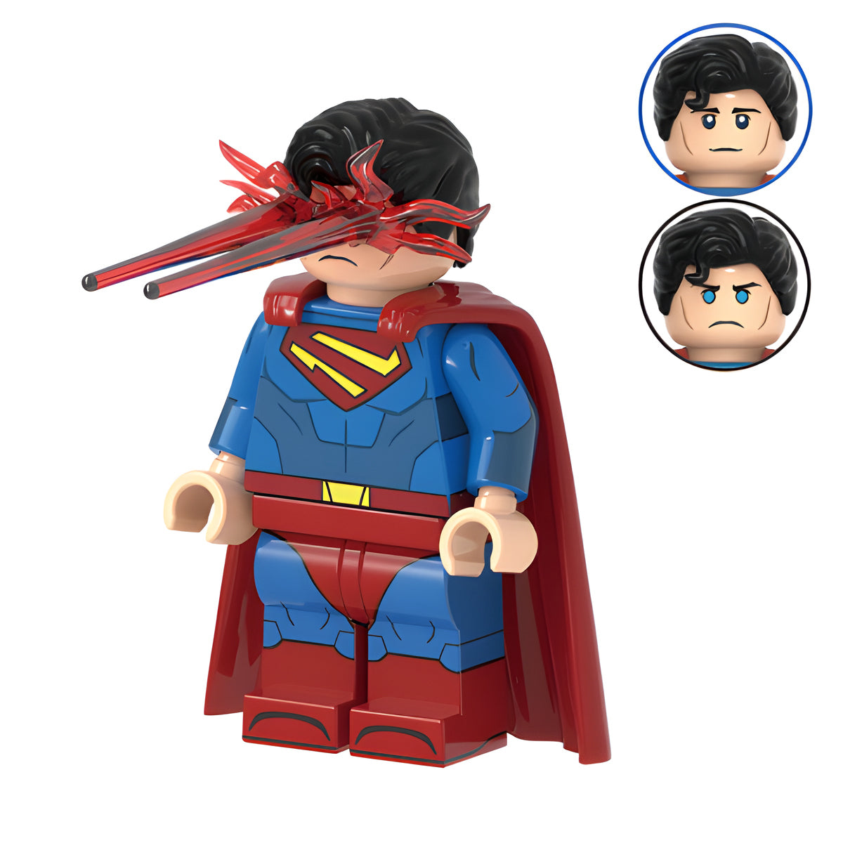 Custom Superman minifigure with laser eyes – DC, LEGO-compatible