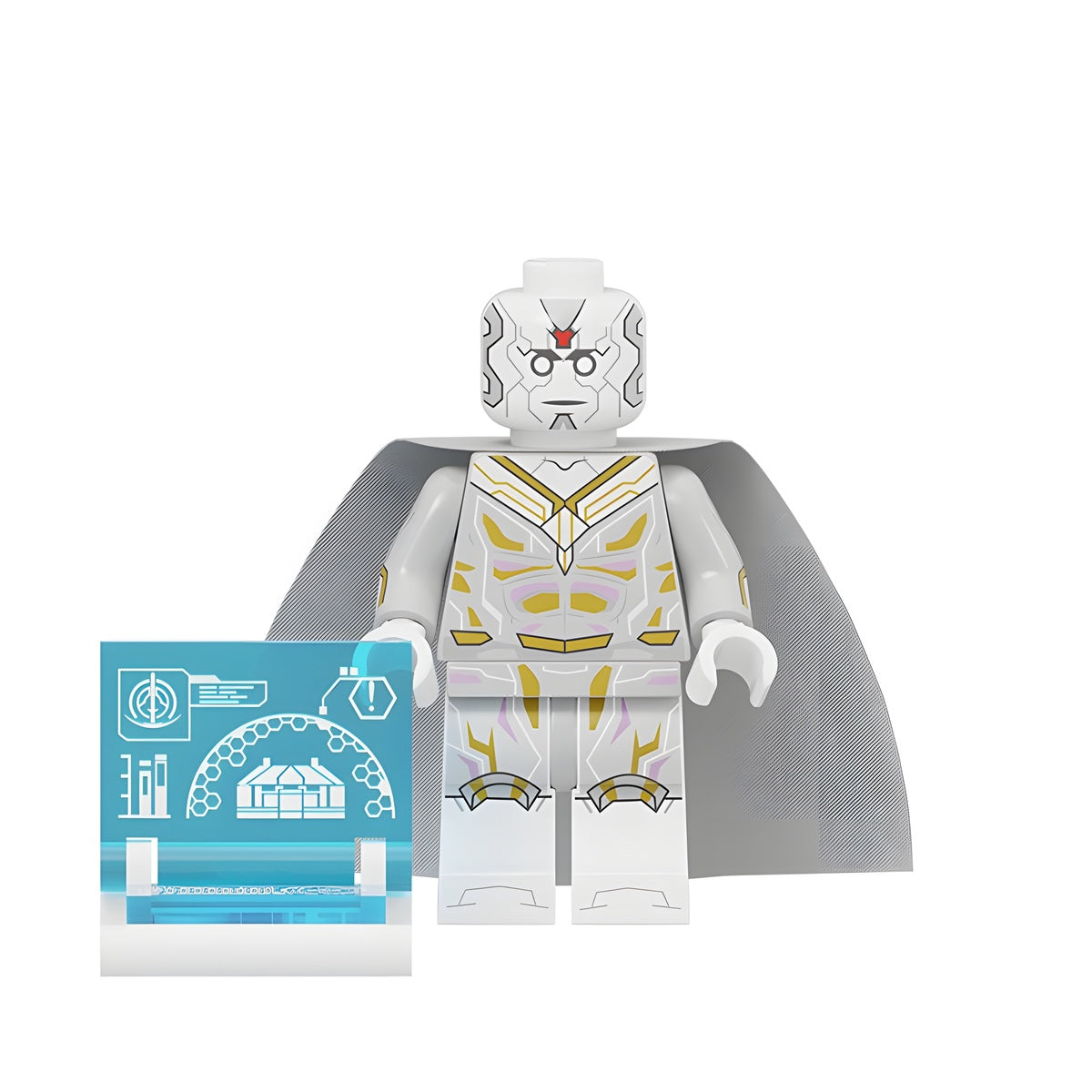 Custom Vision White WandaVision minifigure – Marvel, LEGO-compatible