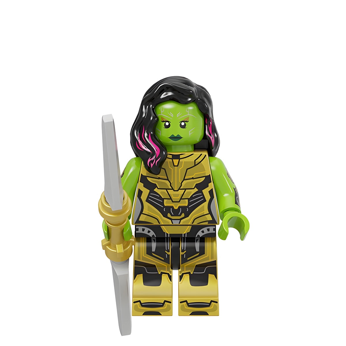 Custom Gamora minifigure – Marvel, LEGO-compatible