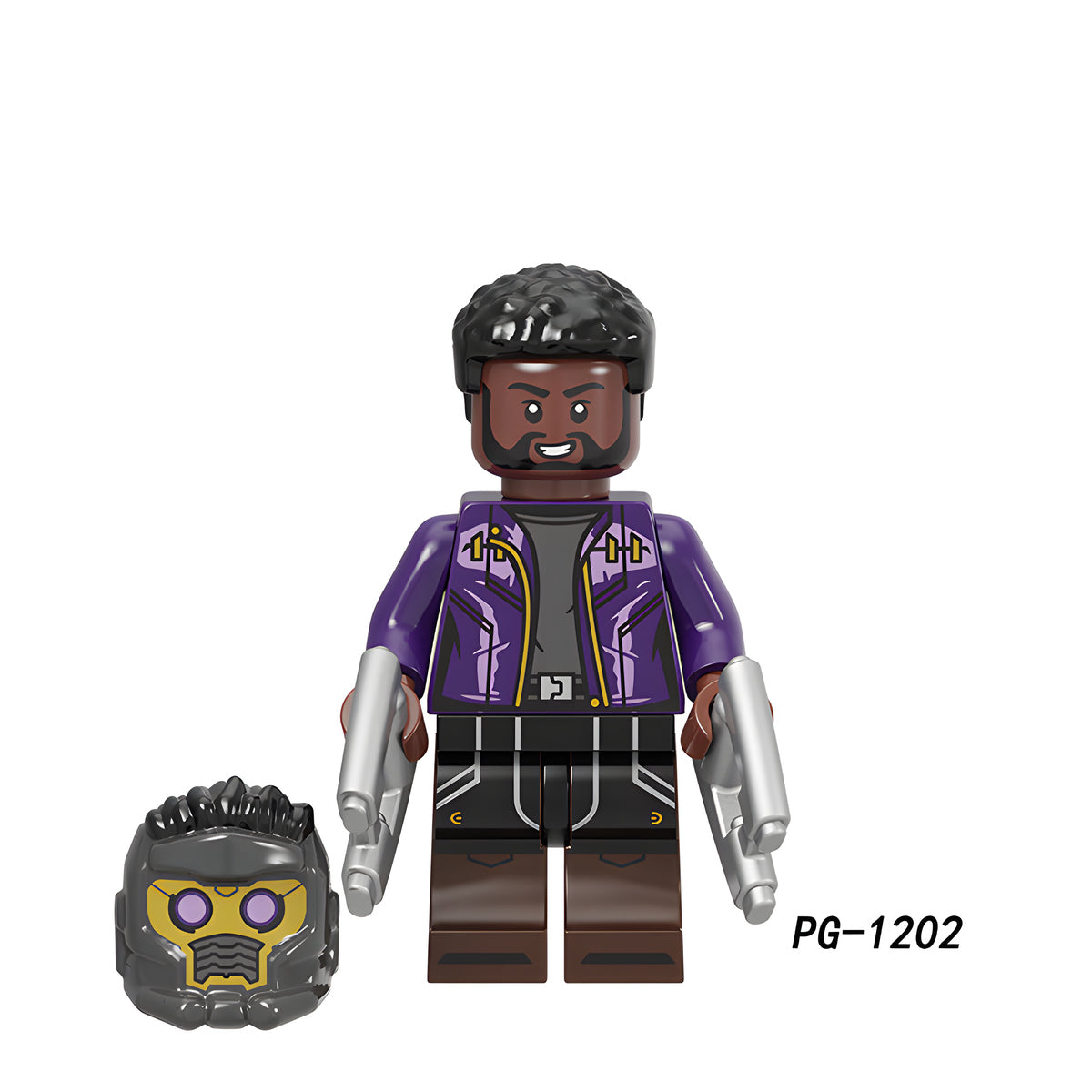Custom T'Challa as Star-Lord minifigure – Marvel, LEGO-compatible