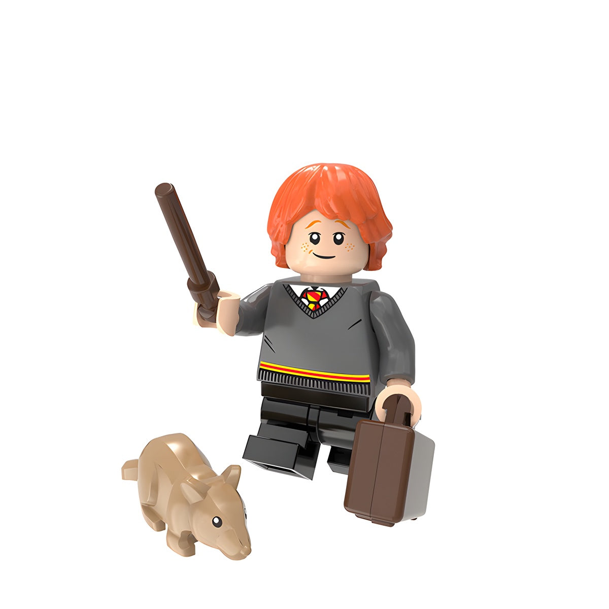 Custom Ron Weasley Jumper with Scabbers minifigure – Harry Potter, LEGO-compatible
