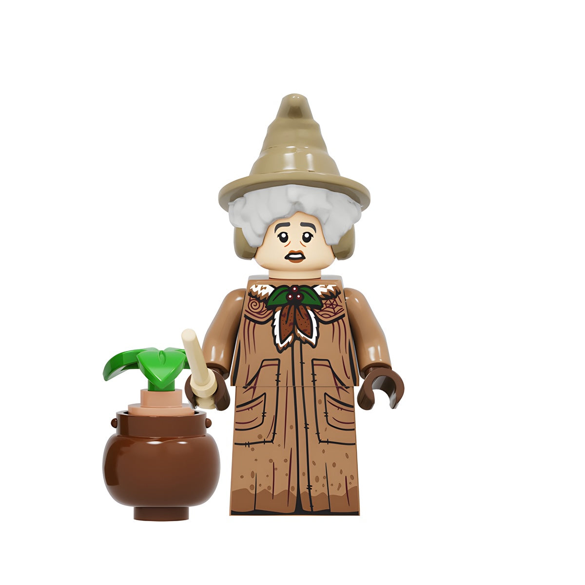 Custom Professor Pomona Sprout minifigure – Harry Potter, LEGO-compatible