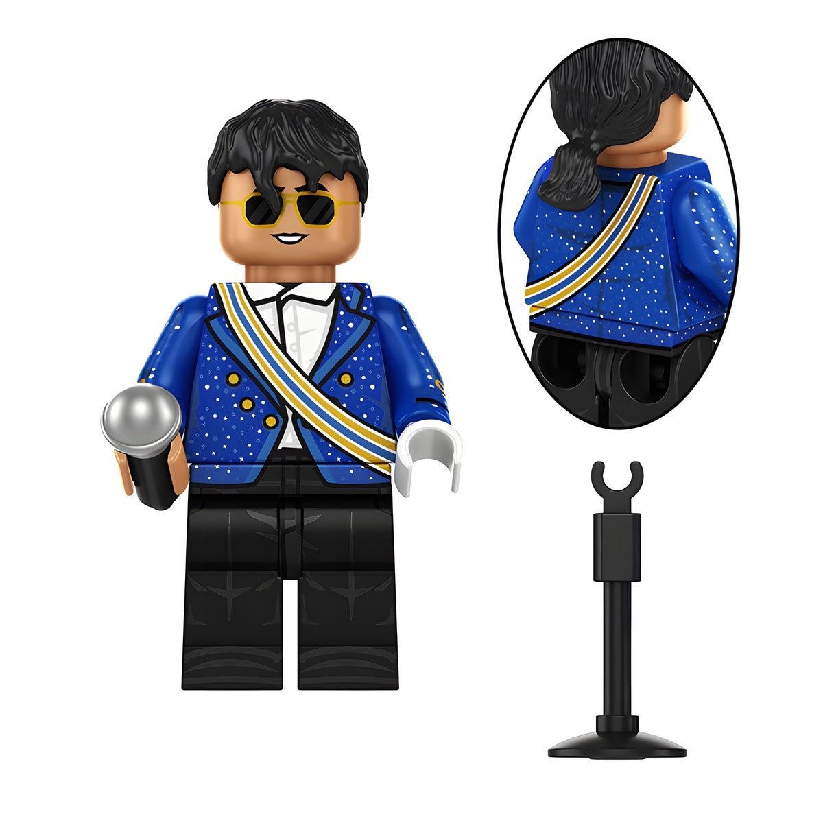 Custom Michael Jackson 1984 Grammys music minifigure, LEGO-compatible
