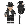 Custom Michael Jackson Moonwalk music minifigure, LEGO-compatible