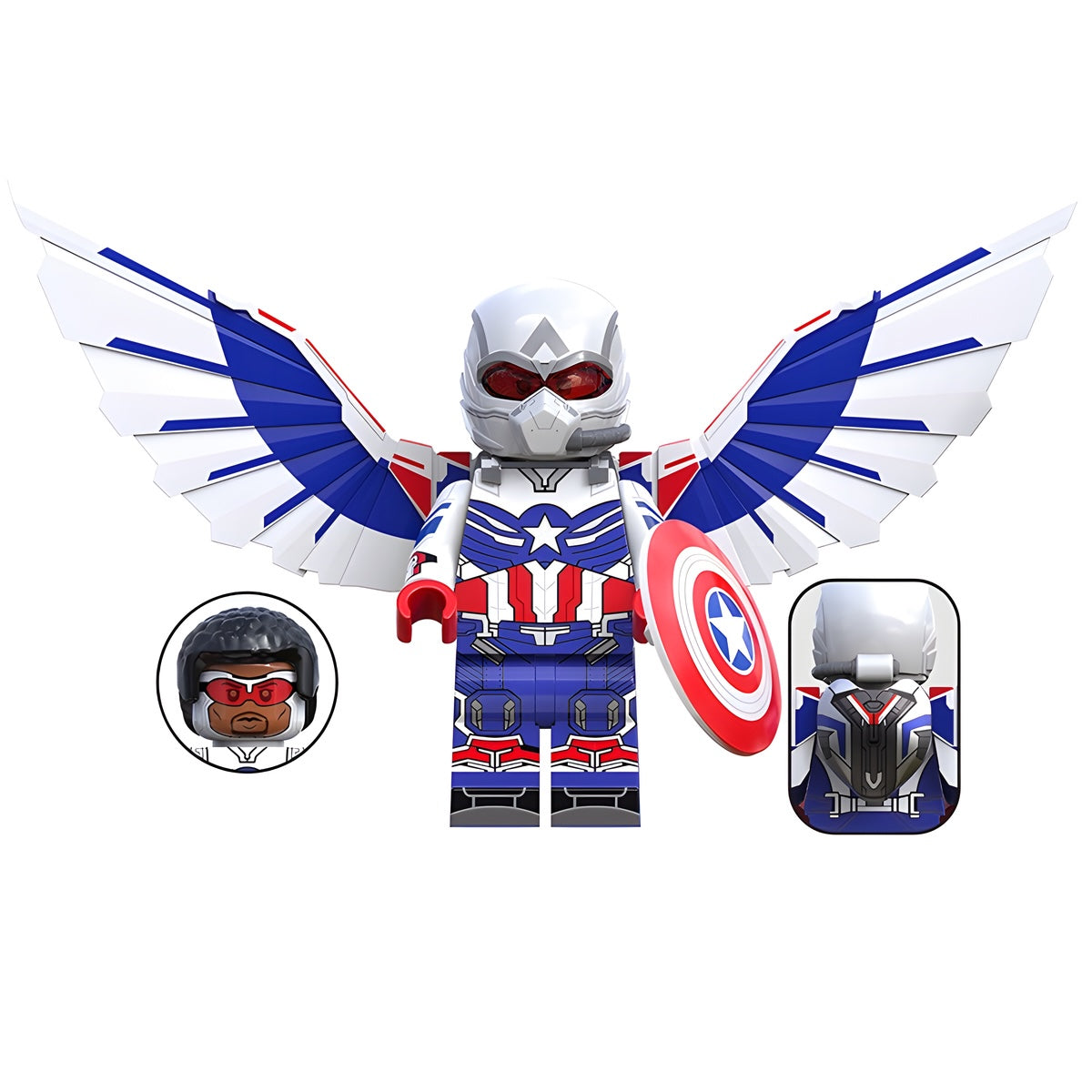 Custom Captain America Sam Wilson minifigure – Marvel, LEGO-compatible