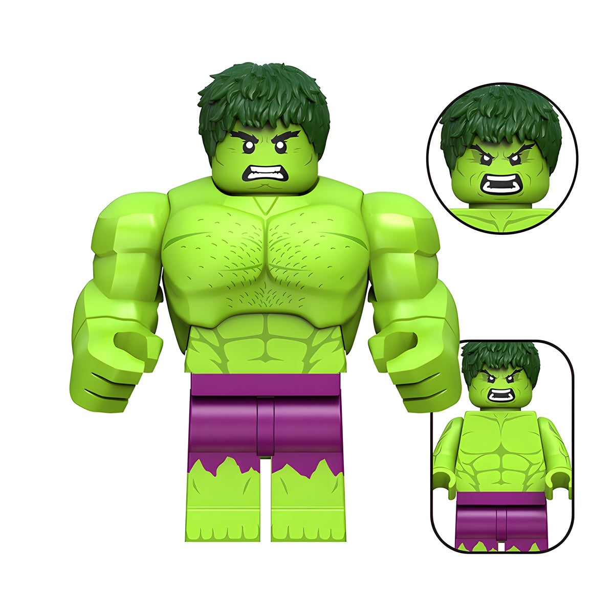 Custom Hulk Comics minifigure – Marvel, LEGO-compatible