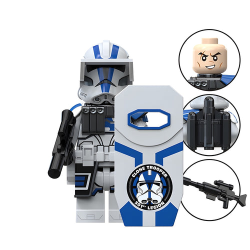 Custom 501st Legion Clone Trooper V1 minifigure – Star Wars, LEGO-compatible
