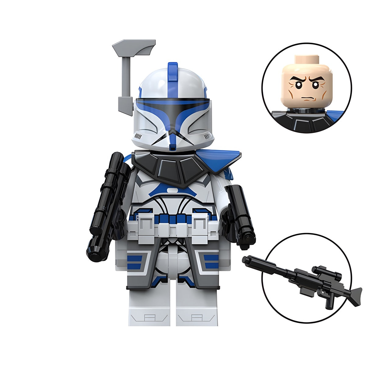 Custom 501st Legion Clone Trooper V3 minifigure – Star Wars, LEGO-compatible