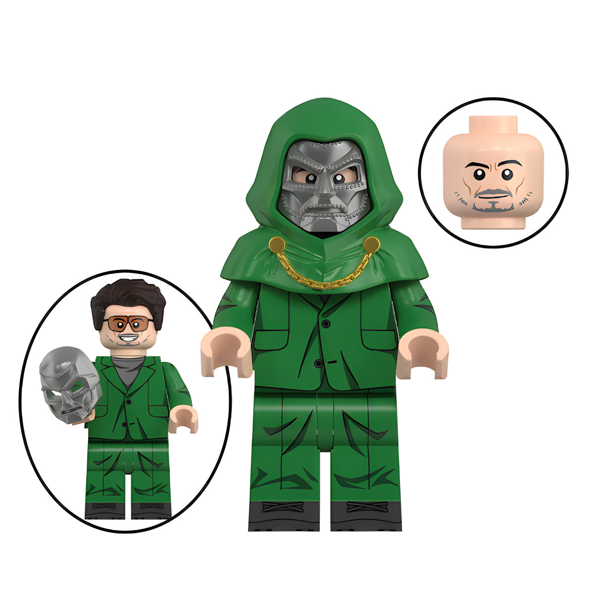 Custom Doctor Doom villain minifigure – Marvel, LEGO-compatible