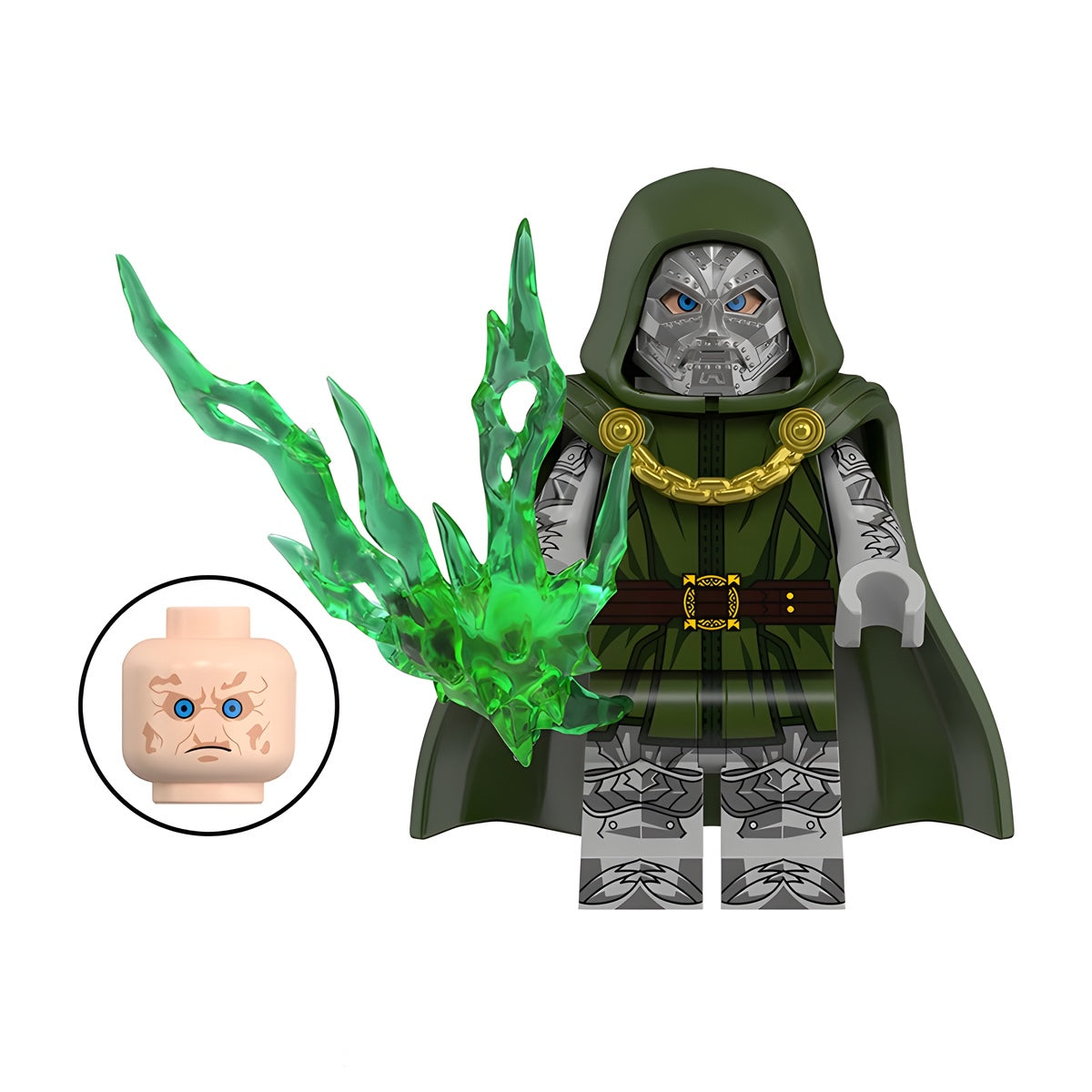 Custom Dr Doom Caped minifigure – Marvel, LEGO-compatible