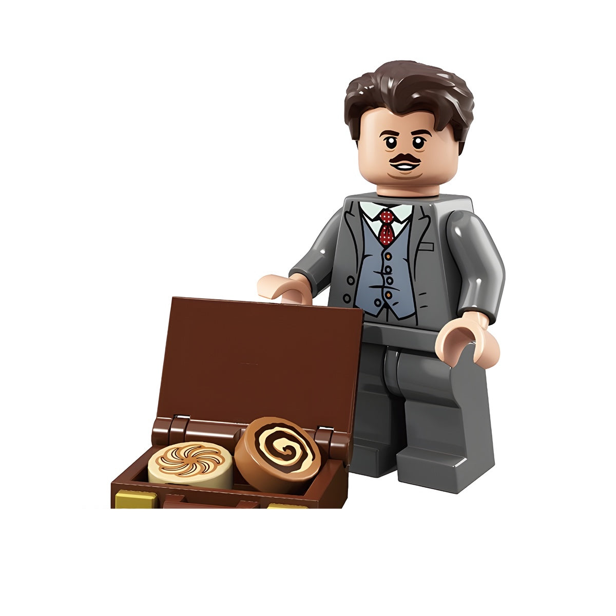 Custom Jacob Kowalski with Pastry Case minifigure – Fantastic Beasts, LEGO-compatible