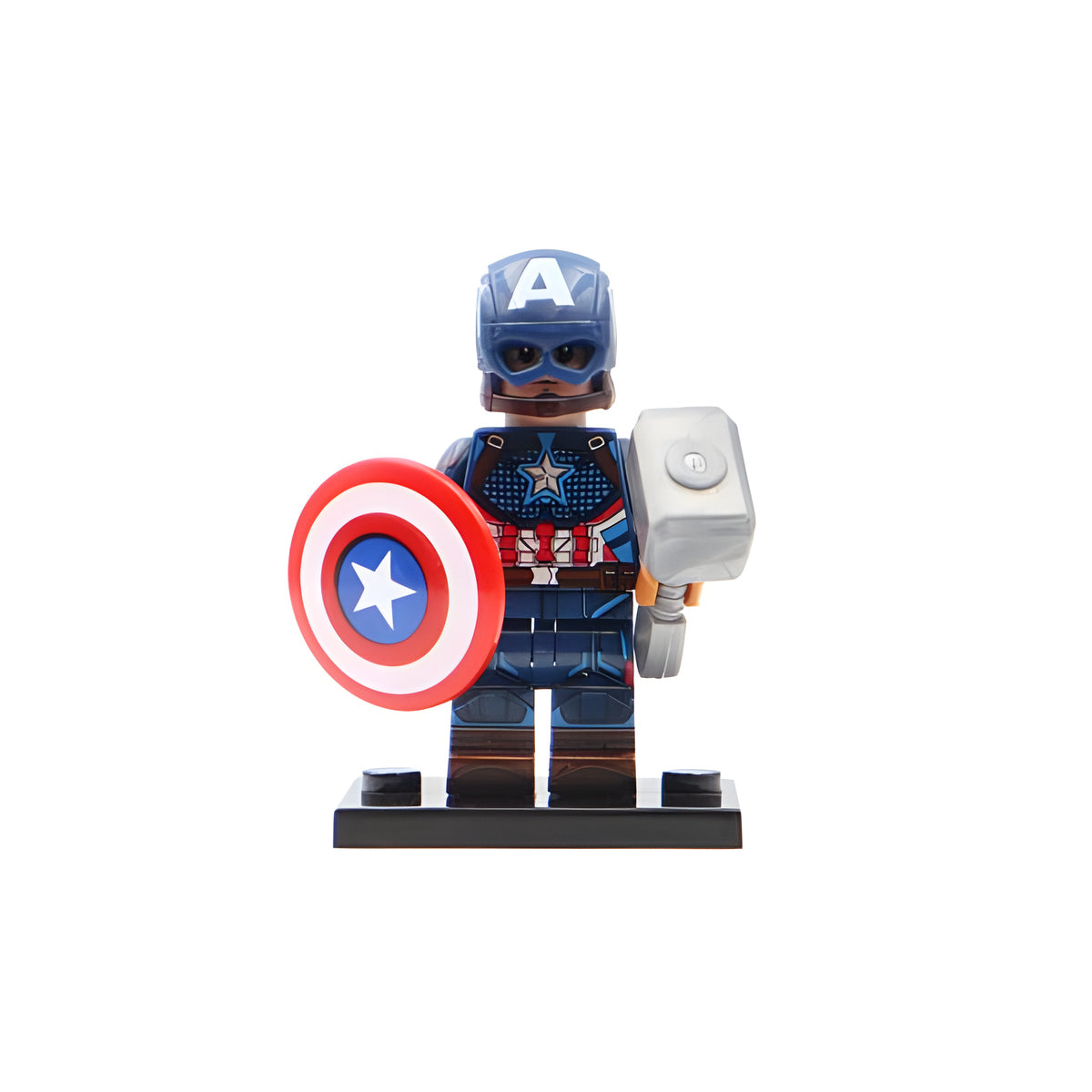 Custom Captain America minifigure – Marvel, LEGO-compatible