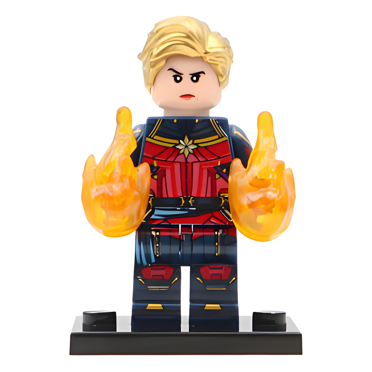 Custom Captain Marvel V2 minifigure – Marvel, LEGO-compatible
