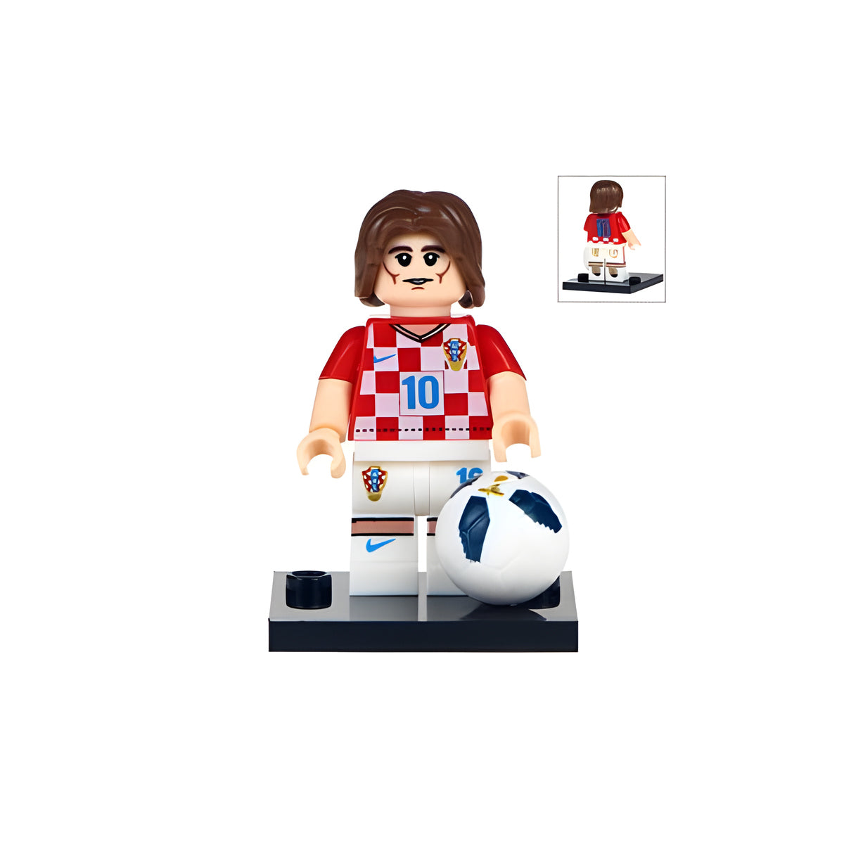 Custom Luka Modric Croatia football minifigure, LEGO-compatible