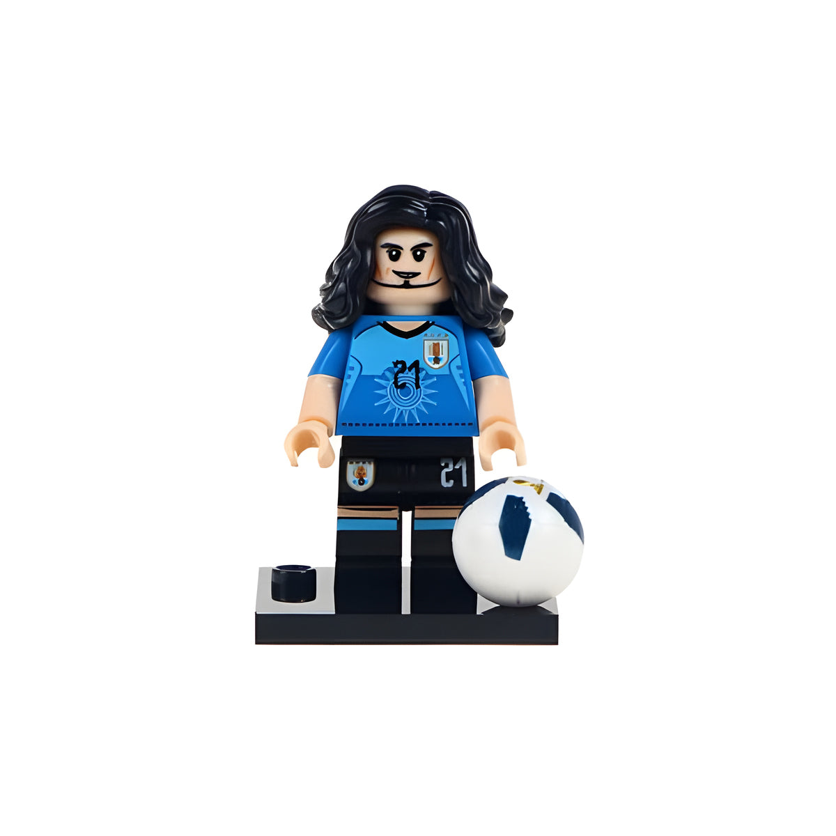 Custom Diego Maradona Argentina football minifigure, LEGO-compatible
