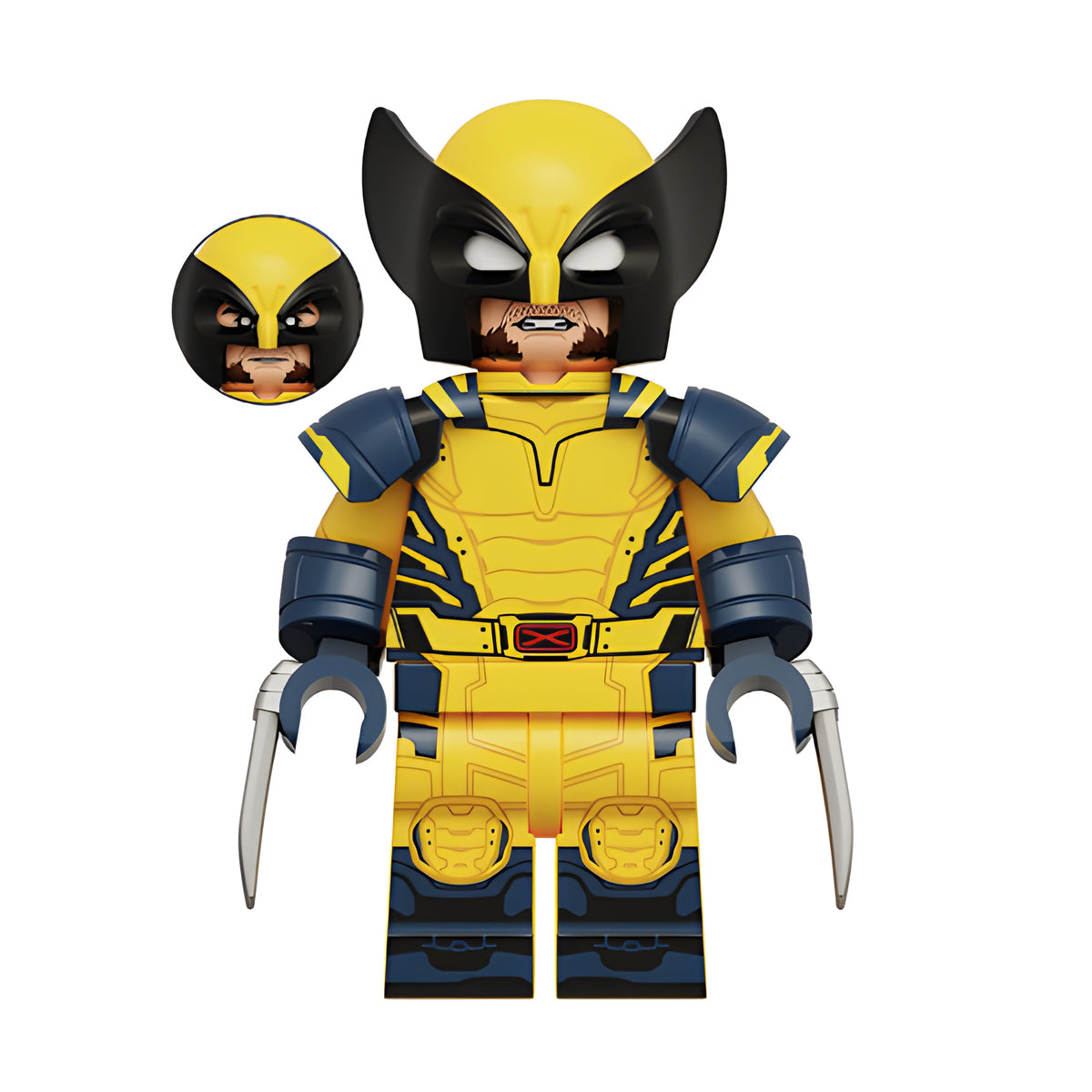 Custom Wolverine classic X-Men minifigure – Marvel, LEGO-compatible